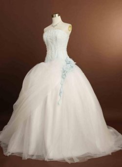 画像1:  LJオーダー高品質ウェディングドレス王道薔薇二次会マタニティ 海外挙式 海外結婚 衣装