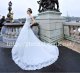  LJブライダル綺麗ウェディングドレス海外結婚式袖タイプトレーン 声楽二次会結婚式挙式 仮面舞踏会	