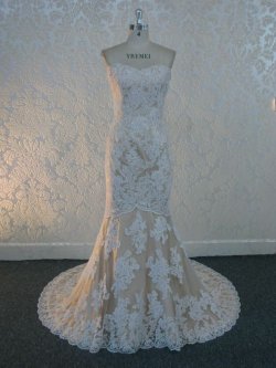 画像1:  LJマーメイド高品質ウェディングドレス6点セット2カラー結婚式 	挙式 海外旅行 オードリー・ヘプバーン