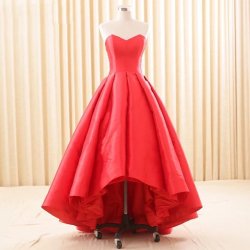 画像1: カラードレス 赤 二次会 ミカドシルク シンプル 素敵 プリンセスライン 色変更無料 フルーオーダーメイド