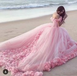 画像1: 王道派ライトピンク可愛いゴージャスなお色直しカラードレス！サイズオーダー無料！結婚式！挙式！パーティー色変更無料レンタルよりお得！