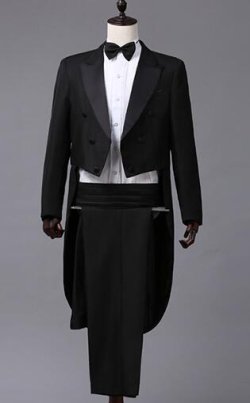 画像1: jnw001b新品 メンズ 紳士 礼服 声楽 セットアップ 上下２点 スーツセット?上着ズボンセット ボルドー  ブラック（黒）XXS XS S M L XL