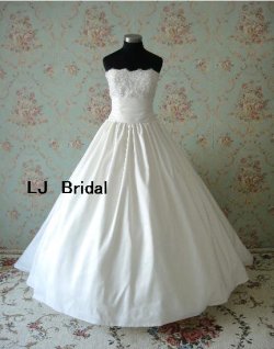 画像1: LJ高品質ウェディングドレス♪ビスチェ舞台色変更可オーダー　結婚式 海外挙式 素敵オーダー無料