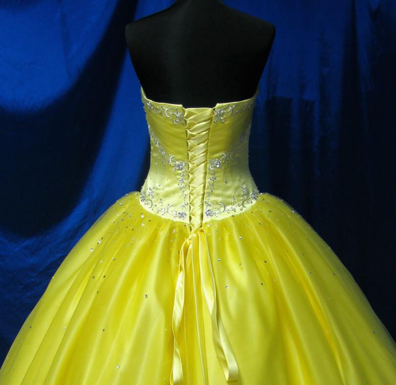 LJ高品質お色直しドレス黄色プリンセスお姫編みあげマタニティ 貸衣装より得！声楽舞台 合唱団