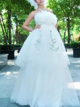 画像: LJ マタニティ 素敵ウェディングドレス ハイウェスト オーダー 結婚式　多色