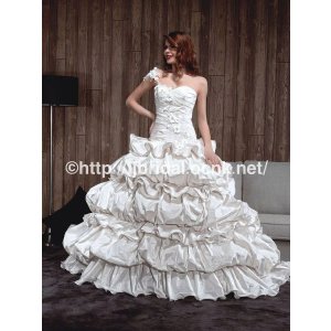 画像: LJ欧州プリンセス素敵ウェディングドレス高品質オーダー無料結婚 海外挙式 王道フリル