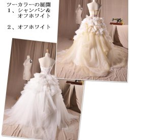 画像: LJオーダー高品質2012新作VERA風本格挙 結婚ウェディングドレス 海外挙式　舞台衣装