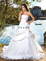 画像: LJリボン高品質ウェディングドレス6点ビスチェ トレーン海外結婚 ゴージャス結婚式 実物撮影