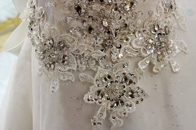 画像:  LJ代価100万円のシンデレラーの輝きウェディングドレス セット 	結婚式 ＵＳＡ輸出高品質