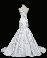 画像: LJ 刺繍 王室 挙式 豪華刺繍ウェディングドレス王道結婚マーメイド　