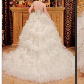 画像: 皇室王女高品質結婚式ウエディングドレス7点セット オーダー無料 