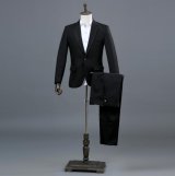 画像: jnw007c新品 メンズ 紳士 礼服 声楽 セットアップ 上下２点 スーツセット?上着ズボンセット ボルドー  ブラック（黒）S M L XL 2XL 
