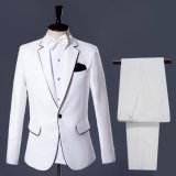 画像: jnw012新品 メンズ 紳士 礼服 声楽 セットアップ 上下２点 スーツセット?上着ズボンセット ボルドー  ホワイト S M L XL 2XL 