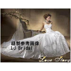 画像: LJ高品質ウェディングドレス7点 オーダーメイド 刺繍 結婚 挙式