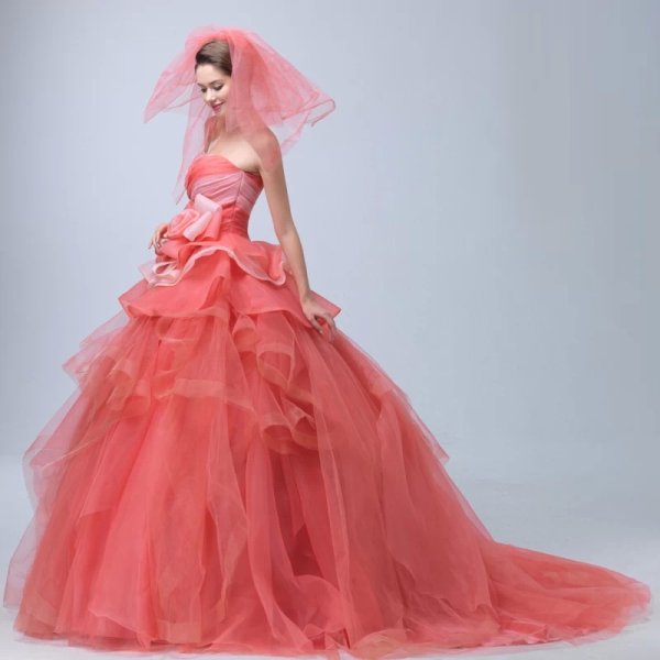 画像2: LJ#赤系カラードレス#プリンセス#オーダーメイド#マタニティ＃マタニティ対応#本格結婚式ドレス