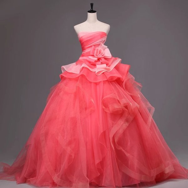 画像3: LJ#赤系カラードレス#プリンセス#オーダーメイド#マタニティ＃マタニティ対応#本格結婚式ドレス